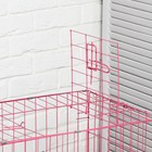 Клетка для собак 61 х 42 х 50 см, розовая - Фото 6