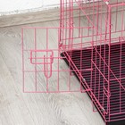 Клетка для собак 61 х 42 х 50 см, розовая - Фото 7