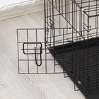 Клетка для собак 51×35×41 см, черная - Фото 7