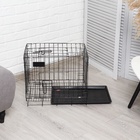Клетка для собак 51×35×41 см, черная - Фото 9