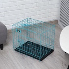 Клетка для собак 51×35×41 см, голубая - Фото 15