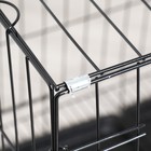 Клетка для собак 70×50×60 см, чёрная - Фото 12