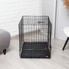 Клетка для собак 70×50×60 см, чёрная - Фото 5