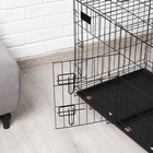 Клетка для собак 70×50×60 см, чёрная - Фото 7