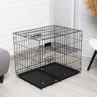 Клетка для собак и кошек, двухъярусная 70 х 50 х 60 см, чёрная - Фото 1