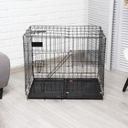 Клетка для собак и кошек, двухъярусная 70 х 50 х 60 см, чёрная - фото 9448612