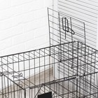 Клетка для собак и кошек, двухъярусная 70 х 50 х 60 см, чёрная - Фото 6