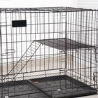 Клетка для собак и кошек, двухъярусная 70 х 50 х 60 см, чёрная - фото 9448619