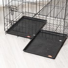 Клетка для собак и кошек, двухъярусная 70 х 50 х 60 см, чёрная - фото 9448620