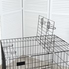Клетка с люком для собак и кошек, 85 х 60 х 70 см, чёрная - фото 7184083