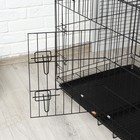Клетка с люком для собак и кошек, 85 х 60 х 70 см, чёрная - фото 7184084