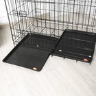 Клетка с люком для собак и кошек, 85 х 60 х 70 см, чёрная - фото 7184086