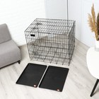 Клетка с люком для собак и кошек, 85 х 60 х 70 см, чёрная - фото 7184087