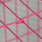 Клетка с люком для собак и кошек, 85 х 60 х 70 см, розовая - фото 7184118