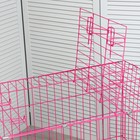 Клетка с люком для собак и кошек, 85 х 60 х 70 см, розовая - фото 7184111