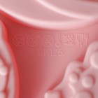Форма для выпечки Доляна «Ёлочки», силикон, 22×20,6×2,5 см, 6 ячеек, цвет розовый - Фото 5