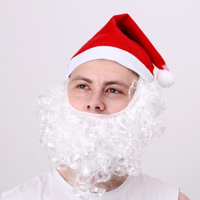 Колпак с бородой «Дед мороз»