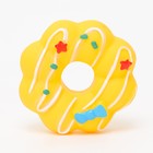 Игрушка пищащая "Пончик" для собак, 8,5 см, жёлтая - фото 7111978
