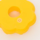 Игрушка пищащая "Пончик" для собак, 8,5 см, жёлтая - фото 7111979