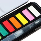 Краски акварельные, в кюветах, с кистью, 12 цветов - Фото 2