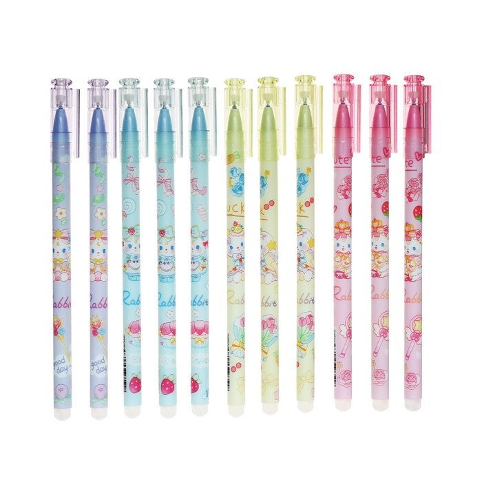 Стираемая ручка «Зайчик», гелевая, синий стержень, узел 0.5 мм, МИКС - Фото 1