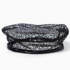 Берет женский прозрачный с пайетками, цвет черный, р-р 56см - Фото 3
