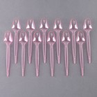 Ложки пластиковые, в наборе 12 шт., розовые - Фото 2