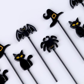 Шпажки «Хэллоуин», в набора 12 шт., цвет чёрный