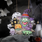 Подвеска «Ведьма в ночь на Хэллоуин», 0,5х26х25.5 см - фото 321710171