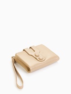 Кошелёк женский на кнопке, 11.5×2.5×9 см, однотонный, бежевый - Фото 6