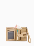 Кошелёк женский на кнопке, 11.5×2.5×9 см, однотонный, бежевый - Фото 3