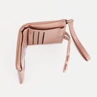 Кошелёк женский на кнопке, 11.5×2.5×9 см, однотонный, розовый - Фото 2