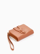 Кошелёк женский на кнопке, 11.5×2.5×9 см, однотонный, рыжий - Фото 6