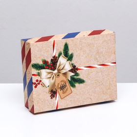 Подарочная коробка сборная "Почта", 16,5 х 12,5 х 5,2 см