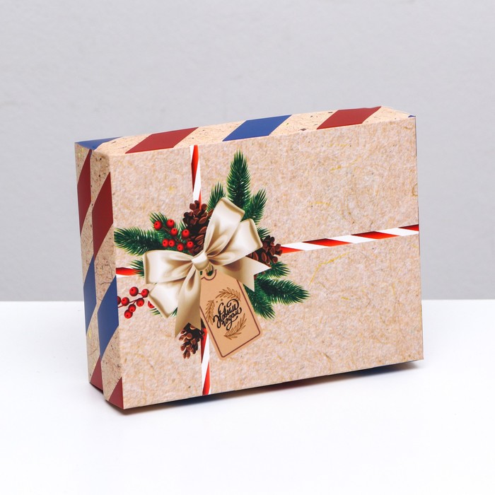 Подарочная коробка сборная Почта, 16,5 х 12,5 х 5,2 см