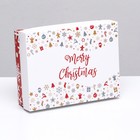 Подарочная коробка сборная "Снежинки", 16,5 х 12,5 х 5,2 см - фото 319769821