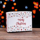 Коробка подарочная новогодняя складная, «Снежинки», 16.5×12.5×5.2 см - Фото 2