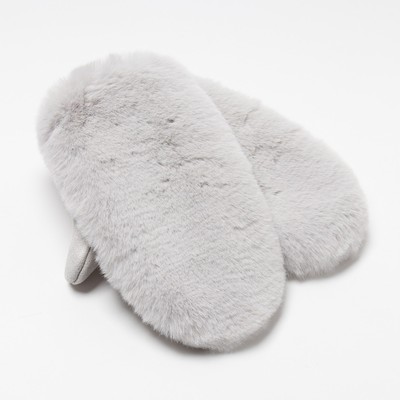 Варежки женские меховые MINAKU объемные, размер 23 см, серые