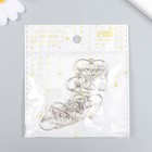Декор для творчества металл "Сердечко с кардиограммой" набор 7 шт серебро 3х2,4 см - Фото 4