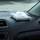 Игрушка на панель авто, собака на подушке, белый окрас - Фото 4