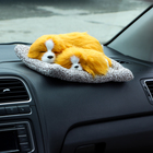 Игрушка на панель авто, собаки на подушке, бело-рыжий окрас - Фото 4