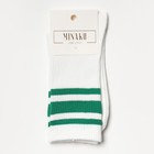 Носки MINAKU цвет белый/зеленый, р-р 36-41 (23-27 см) - Фото 3