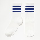 Носки MINAKU цвет белый/синий, р-р 36-41 (23-27 см) - фото 1948534