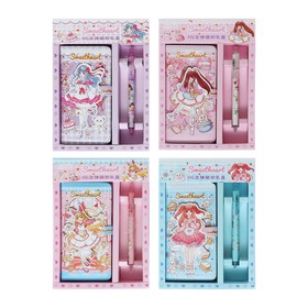 Записная книжка в подарочной коробке, А6, с фигурным хлястиком, обложка пвх, с ручкой «Аниме» МИКС 9669009