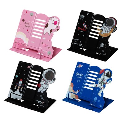 Подставка для книг 21×19×16.5 см «Космос. Котик», металлическая, МИКС