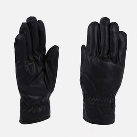 Перчатки мужские, безразмерные, с утеплителем, цвет чёрный
