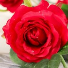 цветы искусственные куст розы капля 90 см красный - Фото 2