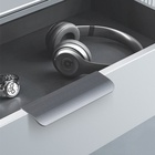 Ручка торцевая CAPPIO, L=150 мм, м/о 128 мм, цвет серый - фото 805767151