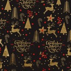 Бумага упаковочная тишью "Олени", 50 х 66 см (комплект 20 шт) - фото 24413947