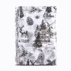 Бумага упаковочная тишью, новогодняя упаковка «Олени в лесу»,50×66 см - Фото 4